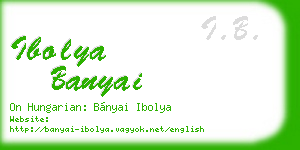 ibolya banyai business card